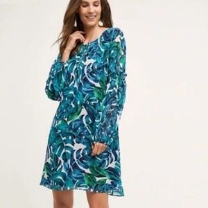 Anthropologie Chloe Oliver Parterre Palms Swing Dress, Size Medium